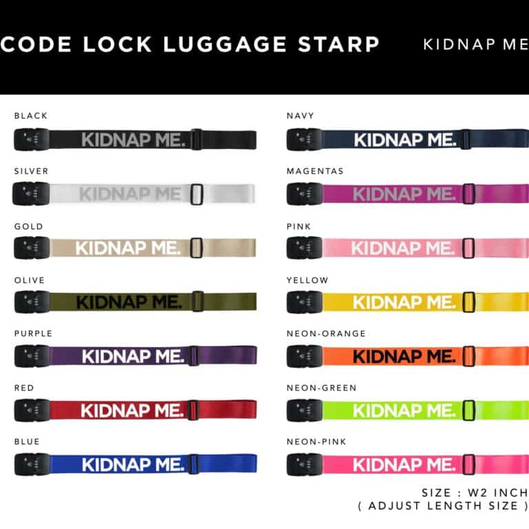 สายรัดกระเป๋าเดินทาง แบบใส่รหัสล็อคได้ Kidnap Me.
