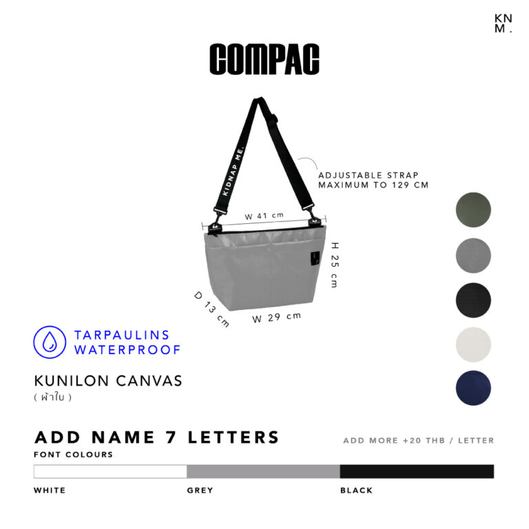 Kidnap me Compac bag tarps