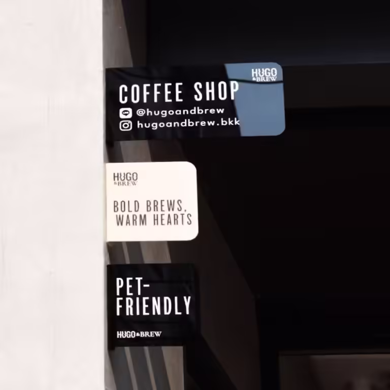 ป้ายติดผนัง ร้านกาแฟ